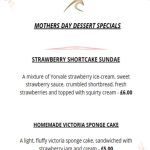 Mothers Day Special menu 2024